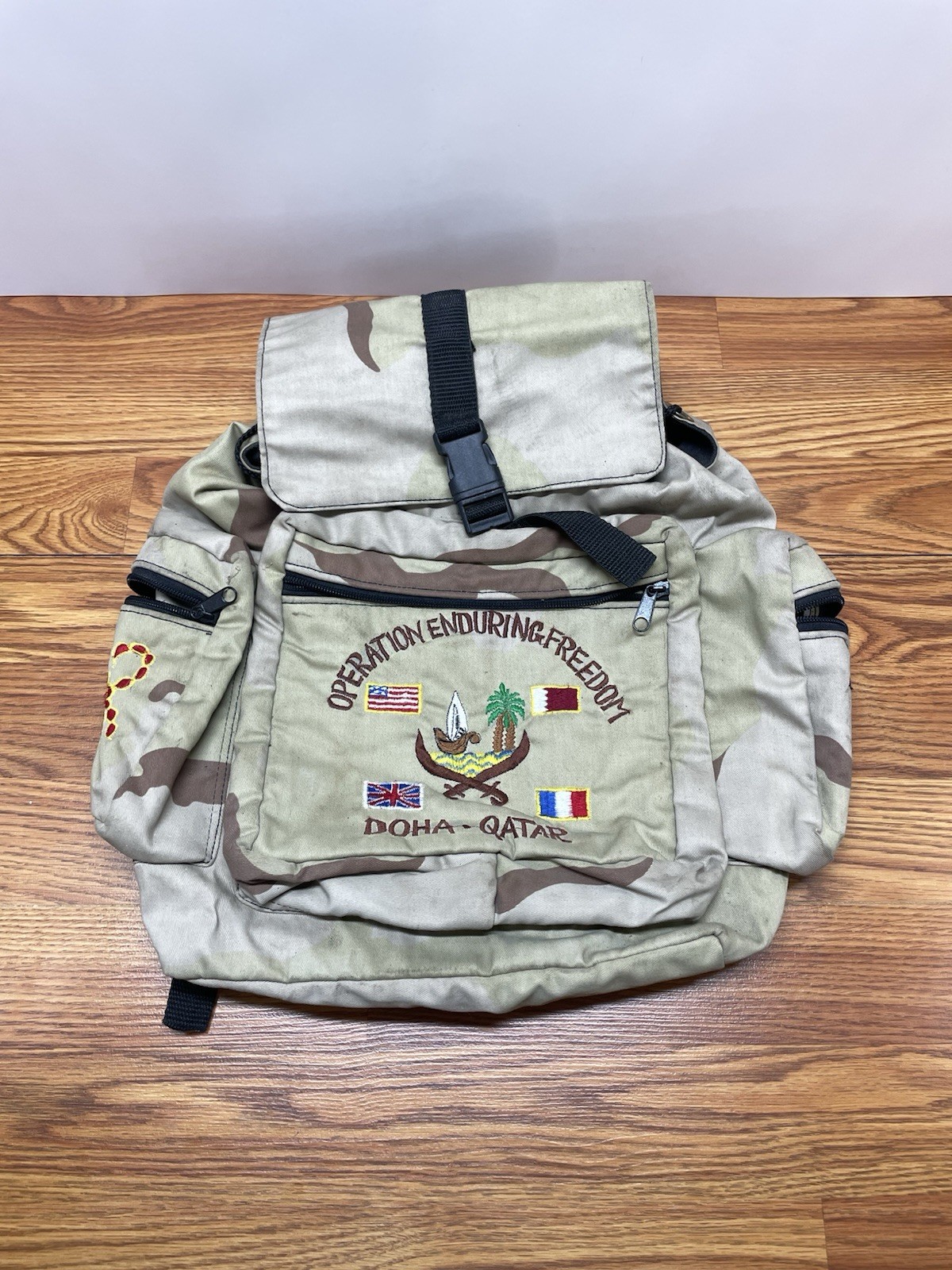 Operation Enduring Freedom Desert Camouflage Military Backpack DOHA - QATAR