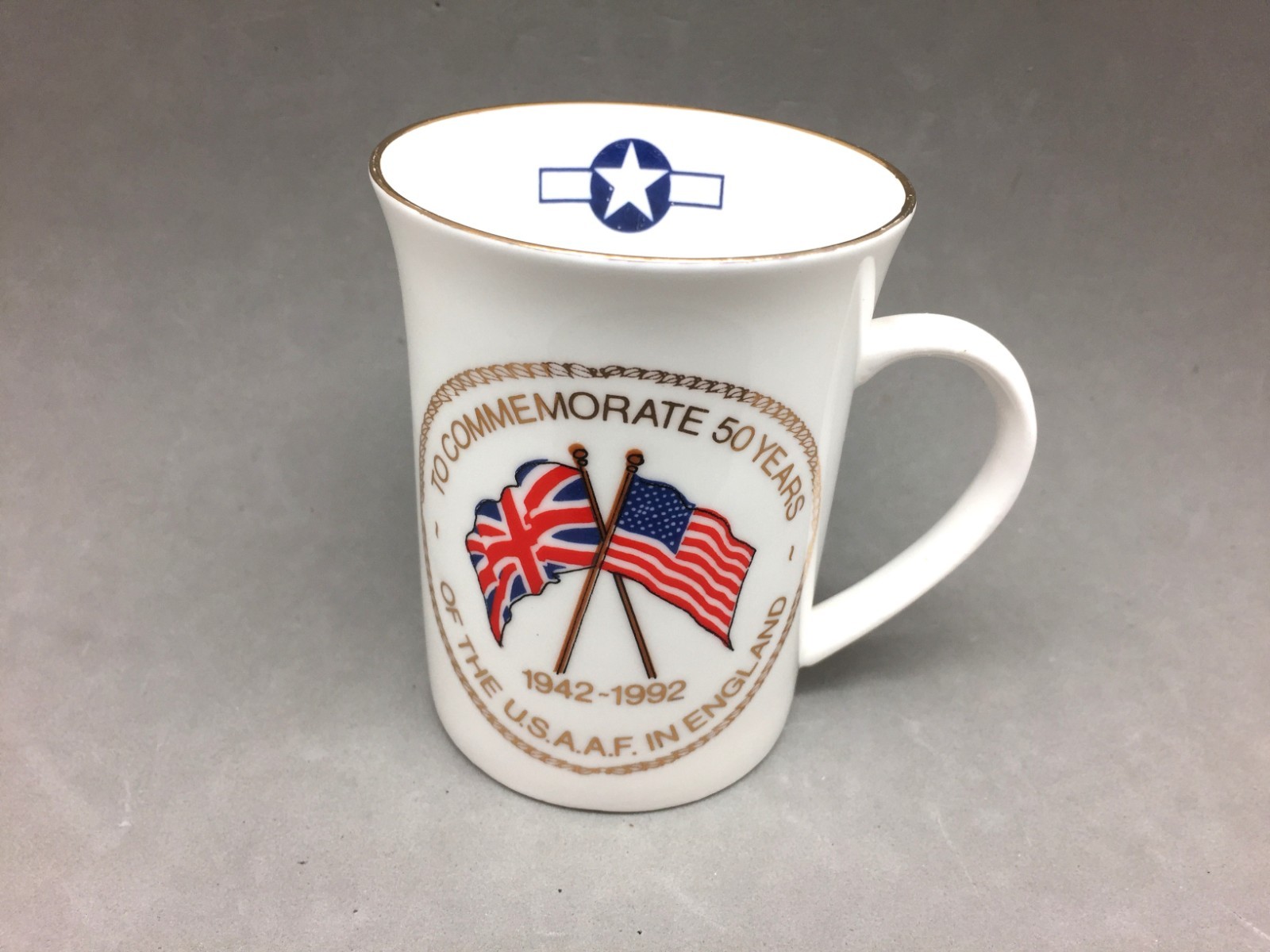 Commemorative 50 Years USAAF in England Air Force Mug 1942-1992 Limited ED #379