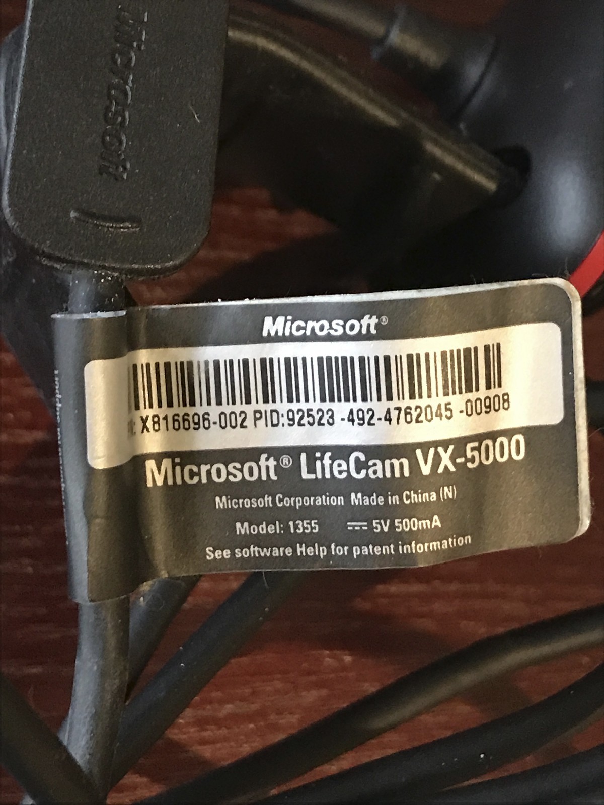 Microsoft LifeCam VX-5000 USB Webcam External PC Laptop Wired