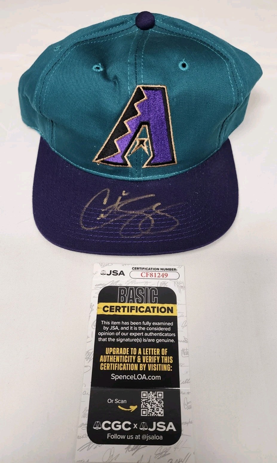 Curt Schilling Signed Autographed Arizona Diamondbacks Hat JSA COA