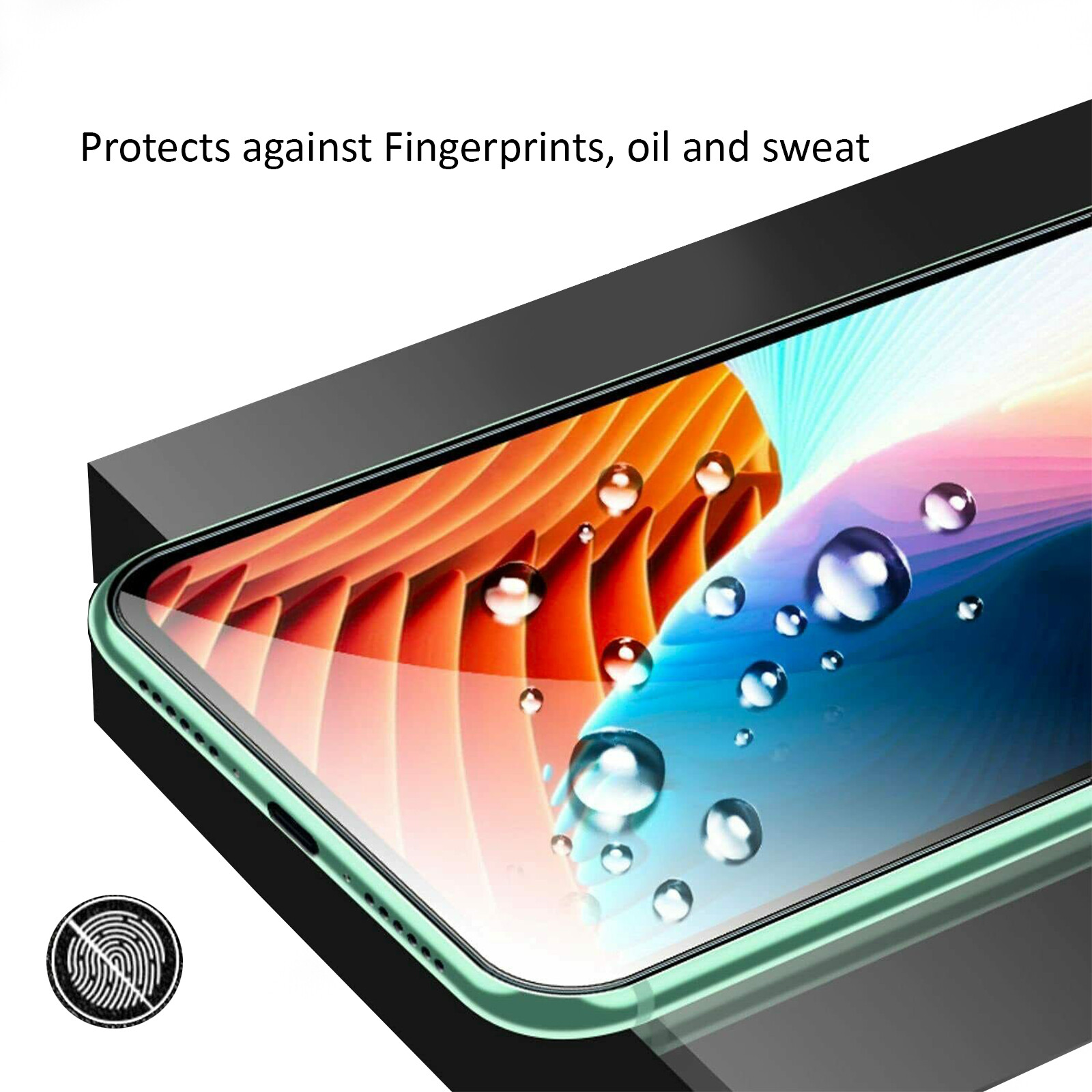2pcs 9H Tempered Glass Screen Protector Guard for Apple iPhone 15 PLUS Front
