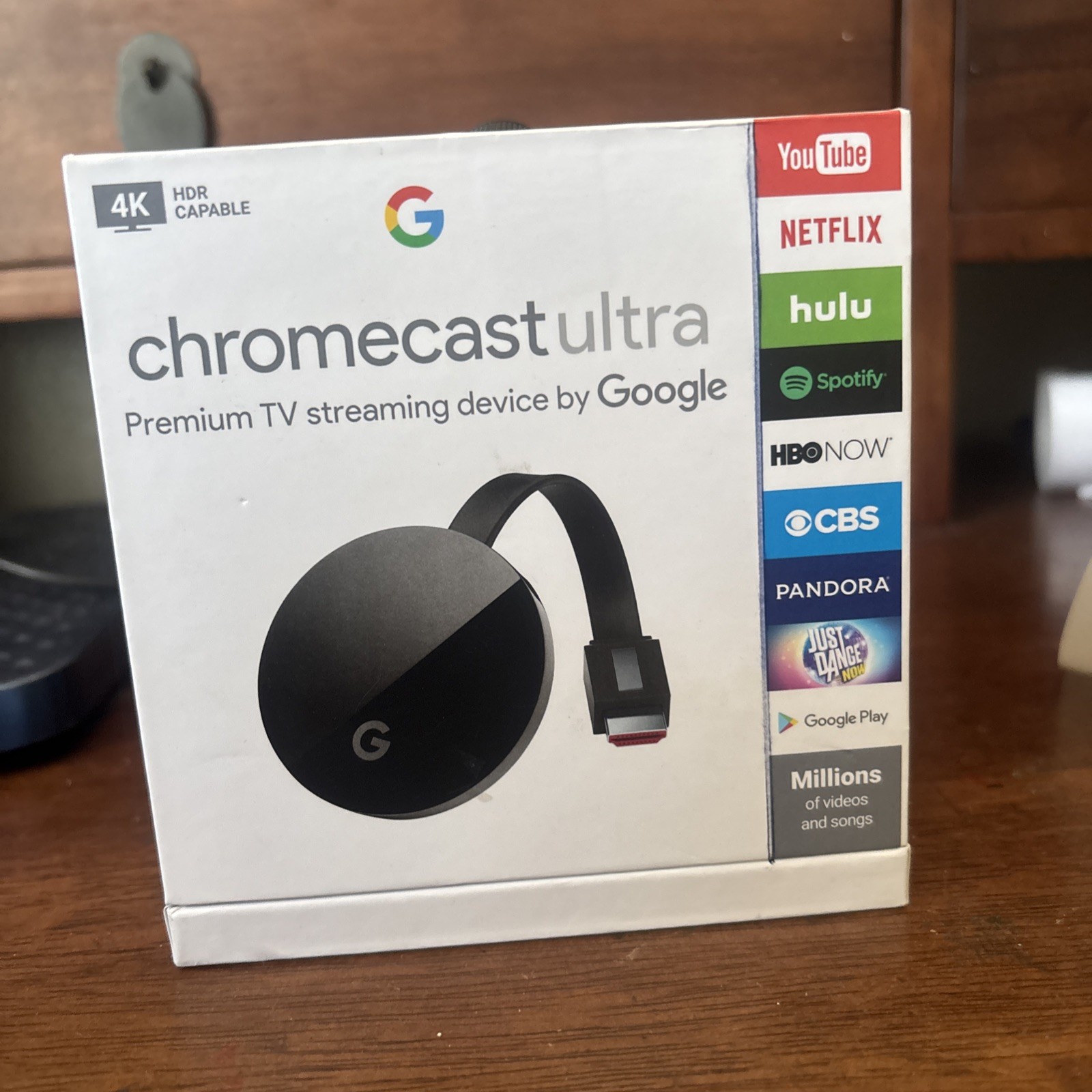 Google Chromecast Ultra 4K HDR Digital Media Streamer