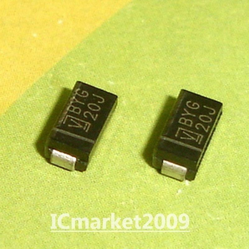10 PCS BYG20J DO-214AC BYG21 SMA Fast Silicon Mesa SMD Rectifier, SMD Diodes