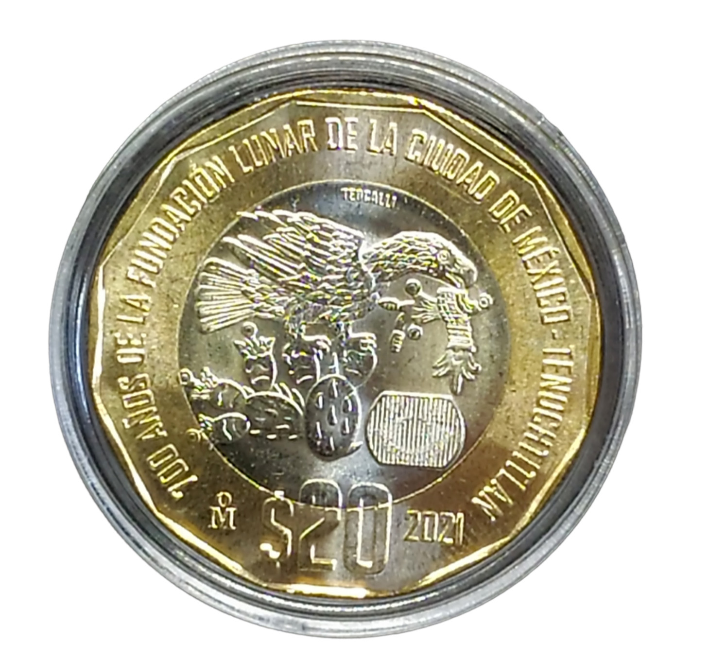 $20 pesos Conmemorativa 700 años de la fundacion lunar de la ciudad de Mexico