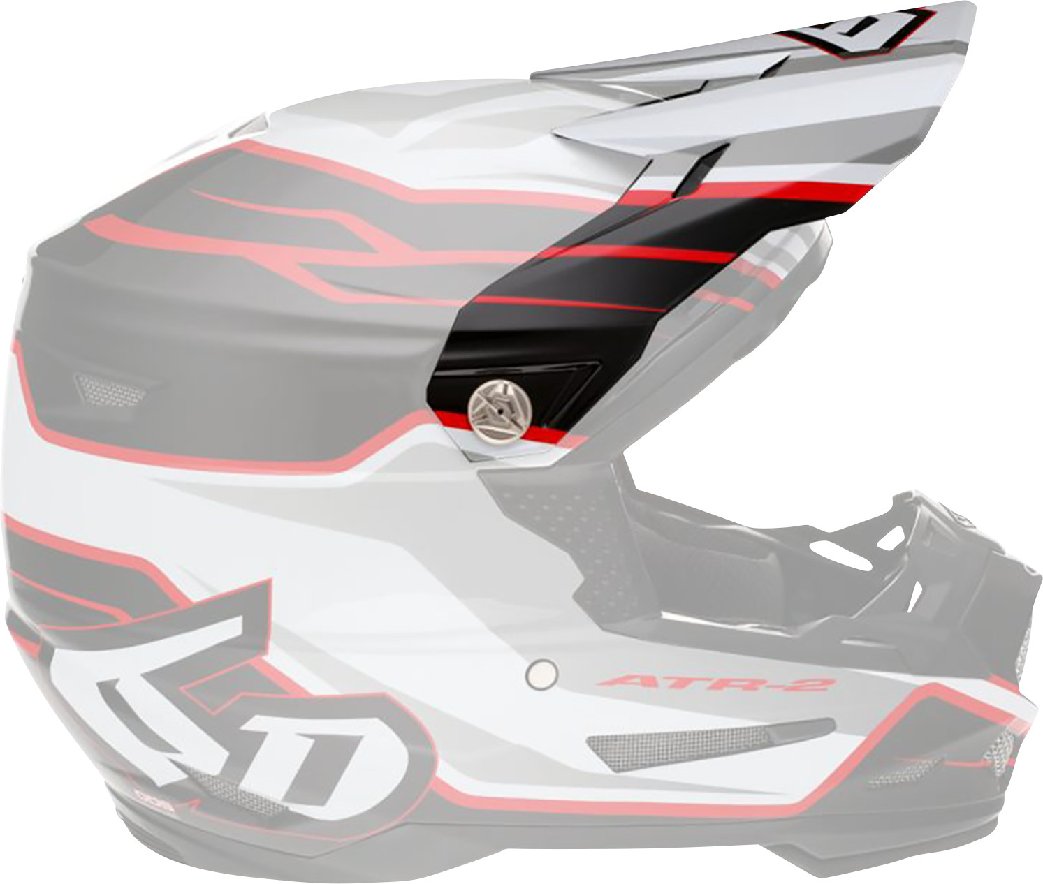 6D HELMETS ATR-2 Helmet Visor Phase White Red
