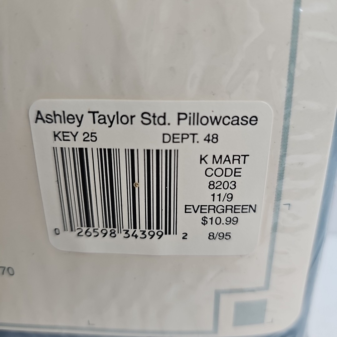 Ashley Taylor STANDARD Pillowcase Set 2 Piece Evergreen 200 Thread Count Green