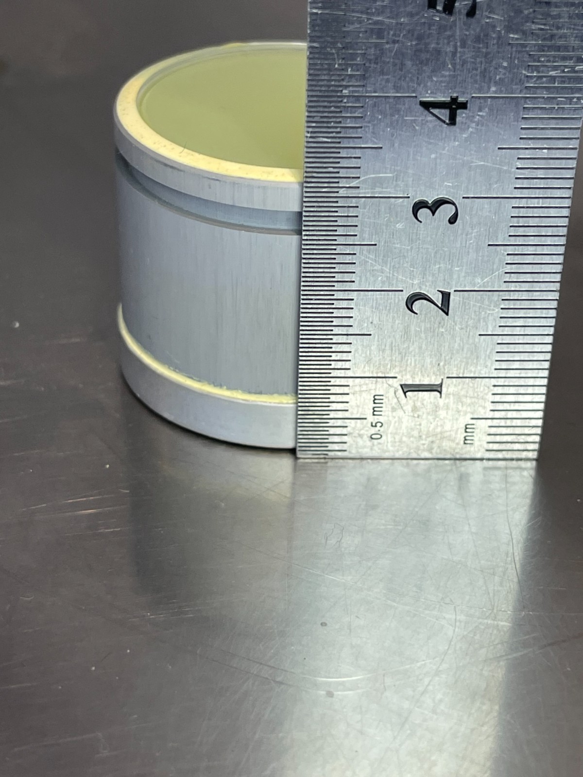 NaI(Tl) Scintillation Crystal Detector 30×30 mm Scintillator Yellow Spot