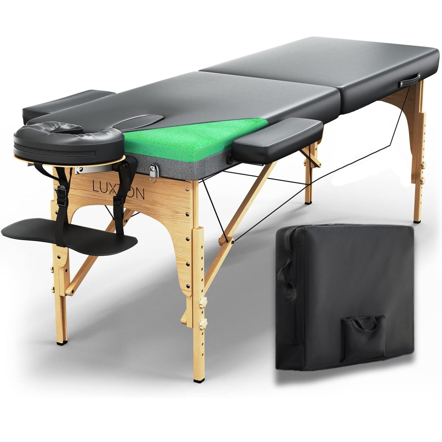 Luxton Home Premium Foam Massage Table Portable Foldable Massage Bed Adjustable