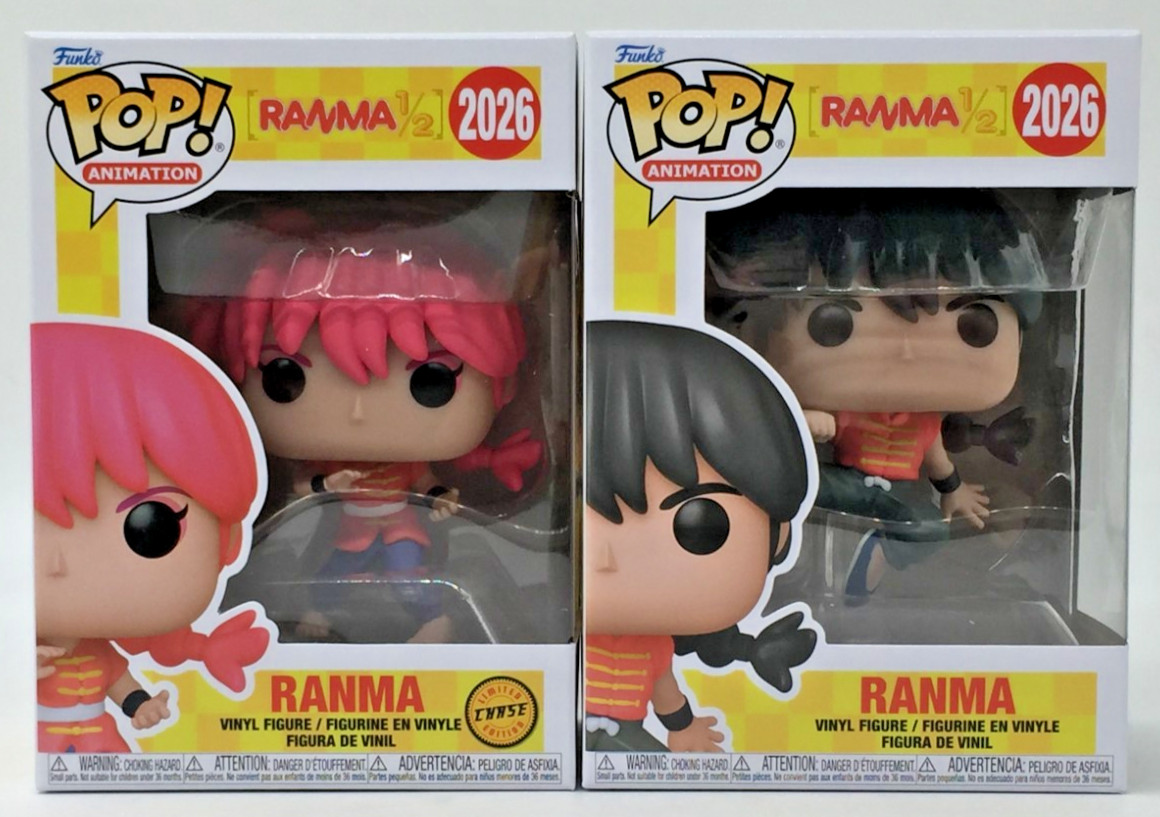 Funko Pop! Animation Ranma 1/2 Ranma #2026 Common & CHASE Set of 2
