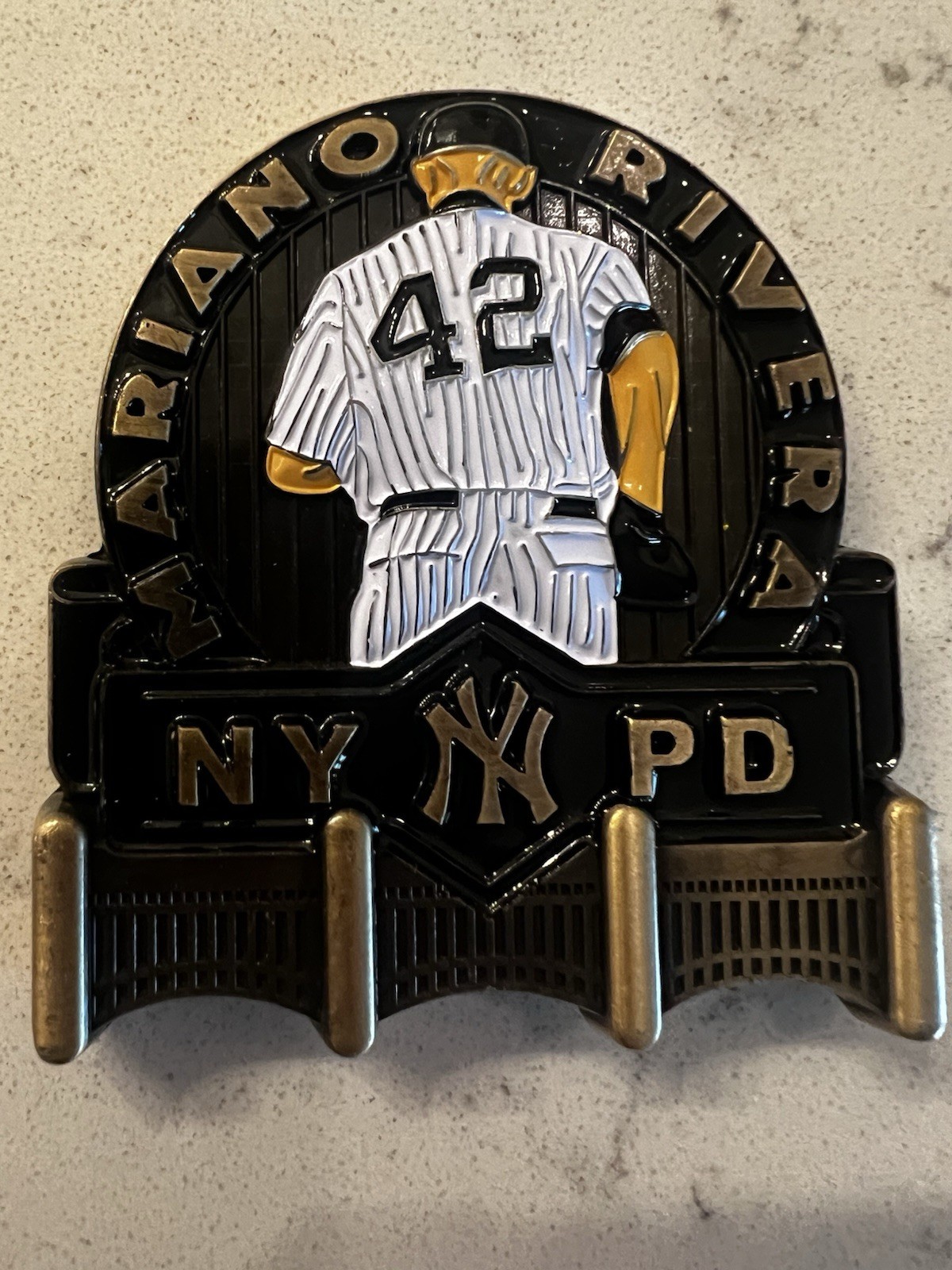 NYPD New York Yankees Mariano Rivera 652 Saves Challenge Serial #d