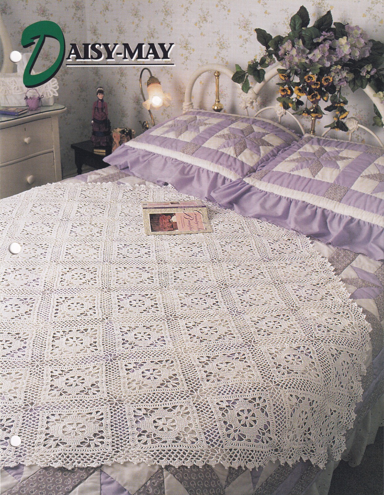 Annie's Crochet Afghan DAISY-MAY Tablecloth Pattern Leaflet