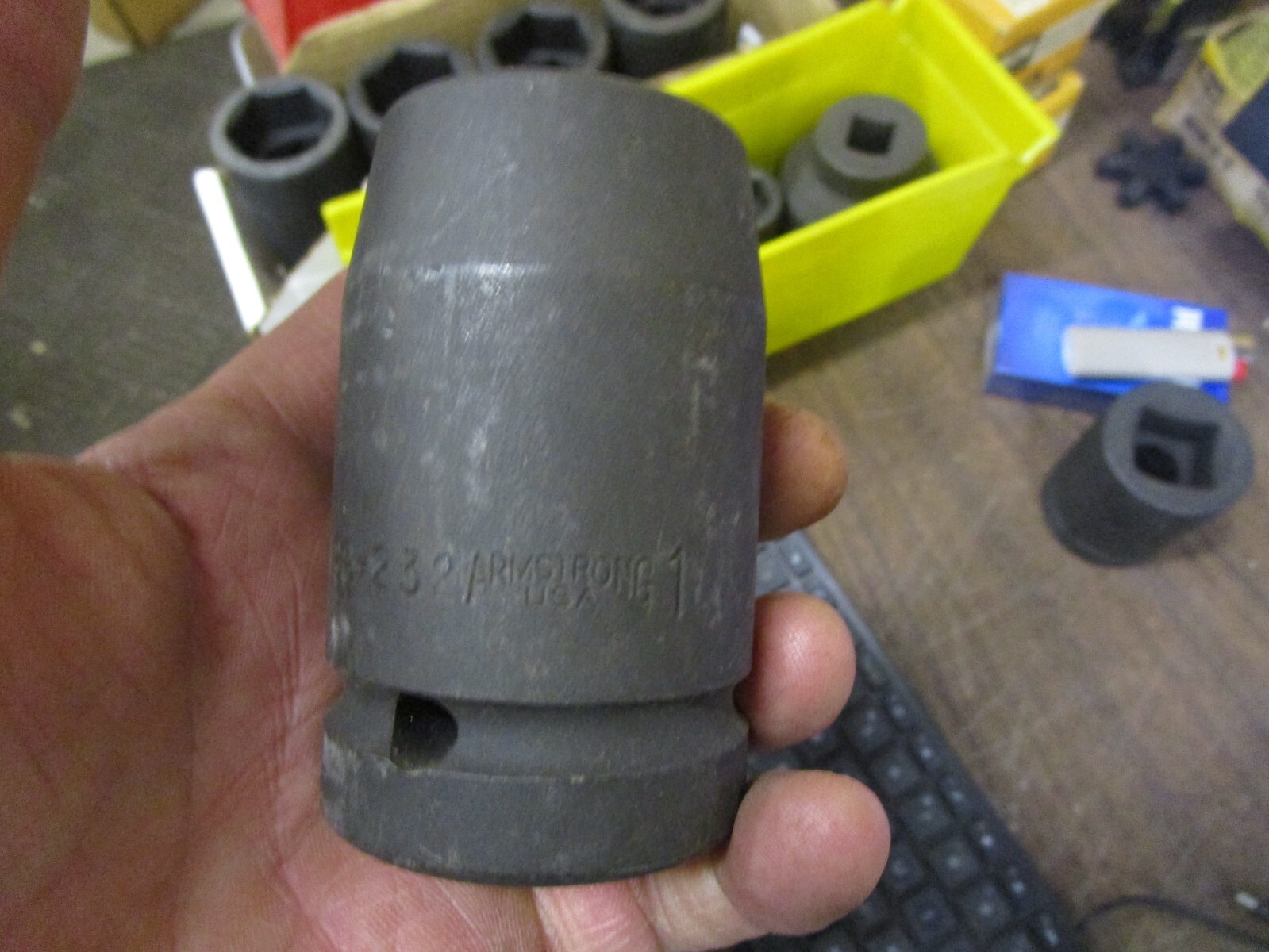 NOS Armstrong 22-232 6 Point 1"  Deep Impact Socket 1" Drive USA