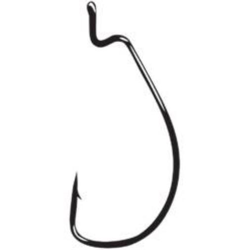 Gamakatsu EWG Offset Shank 2/0 Worm Hook (black 6 pack)