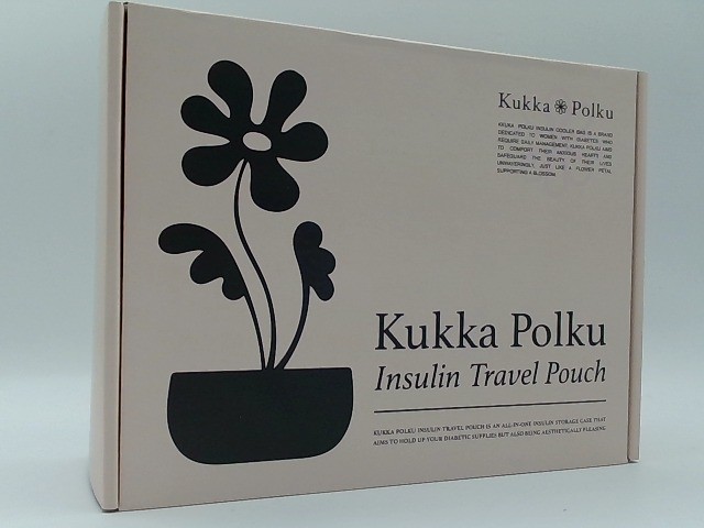 Kukka Polku Insulin Pen Cooler Travel Pouch Case, Diabetic Black