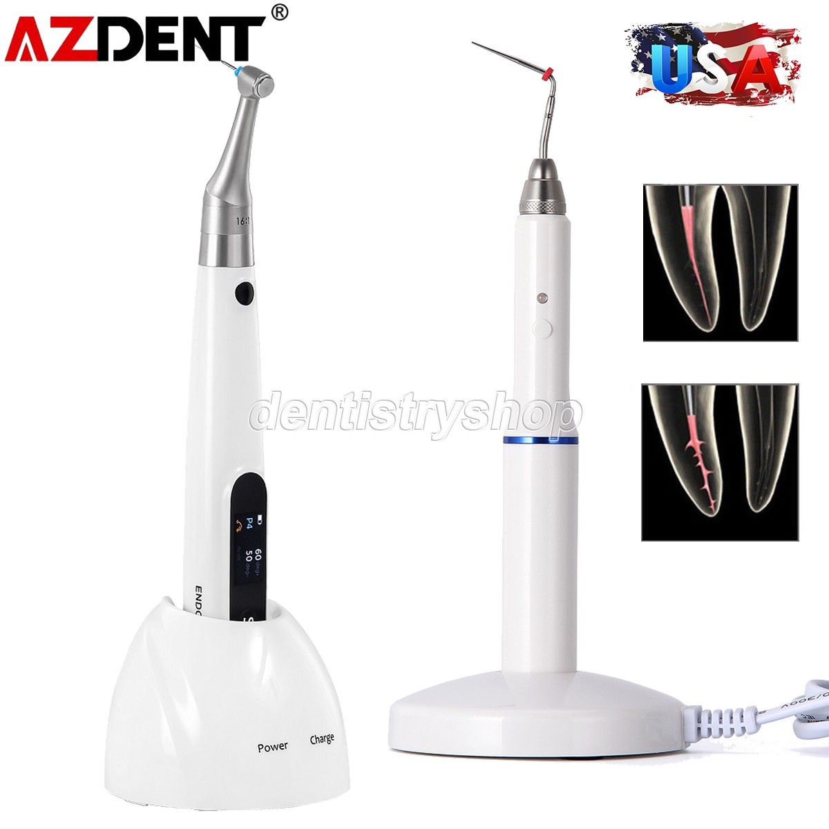 Dental 2in1 Endo Motor Apex Locator/Endo Heated Pen Obturation System Heated Tip