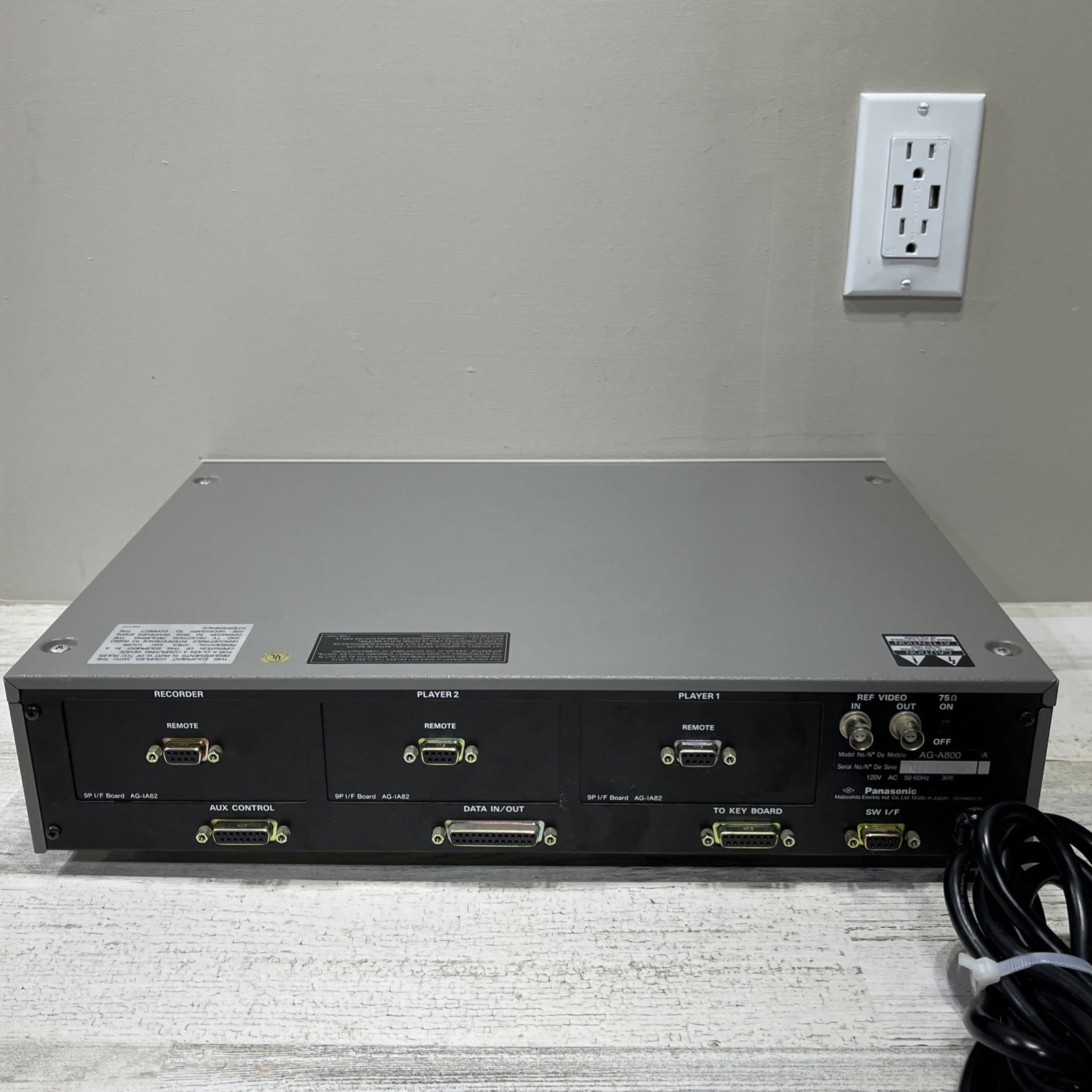 Panasonic AG-A800 Commercial Editing Controller System Powers On Untested *Read*