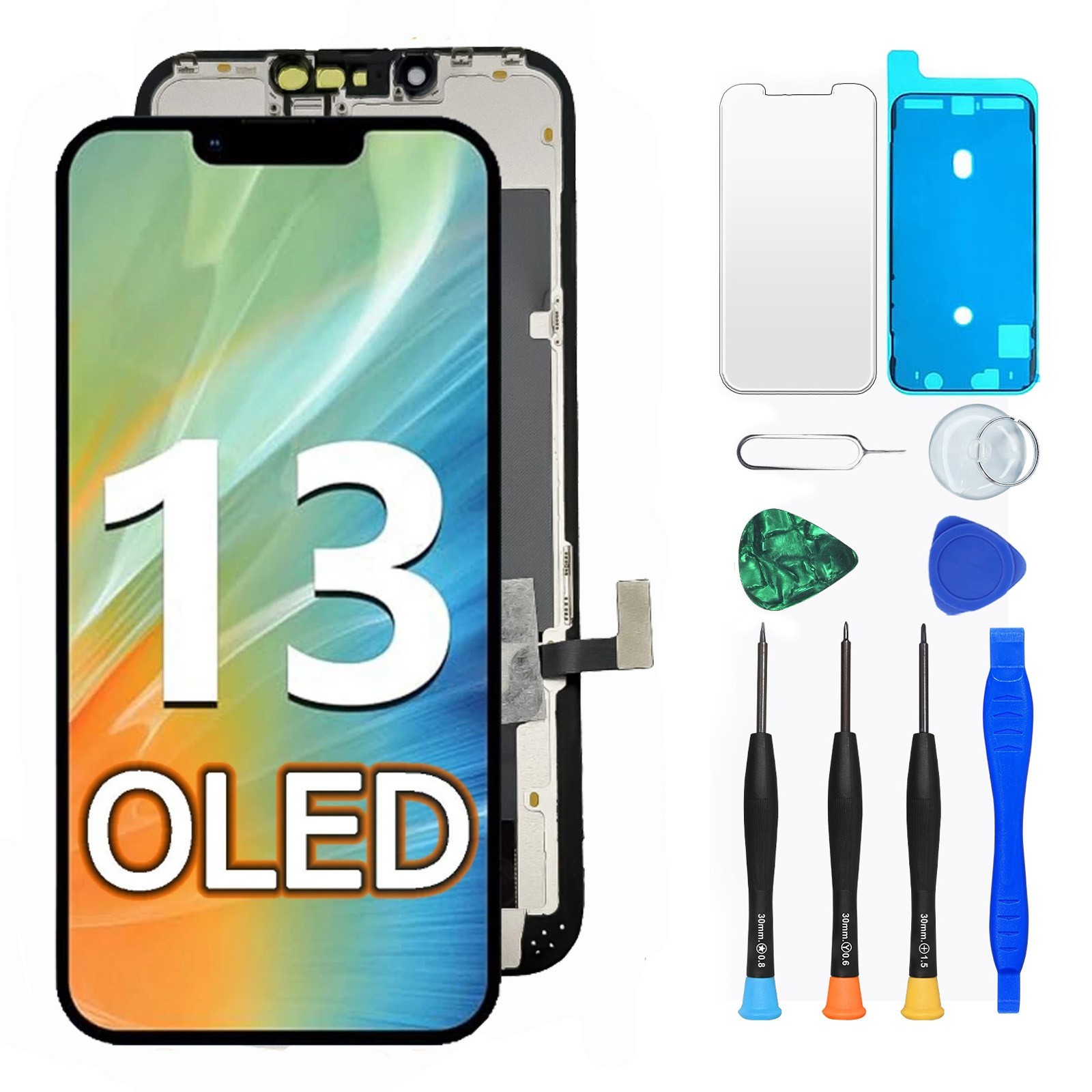 OLED For iPhone 13 Screen Replacement FHD Display Touch Digitizer Repair Kit