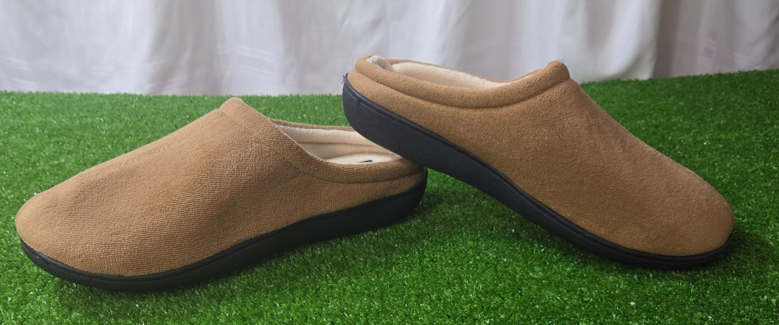 Tru Gel Miracle Slippers Men's XL Brown Gel Insoles Comfortable New w/o Box