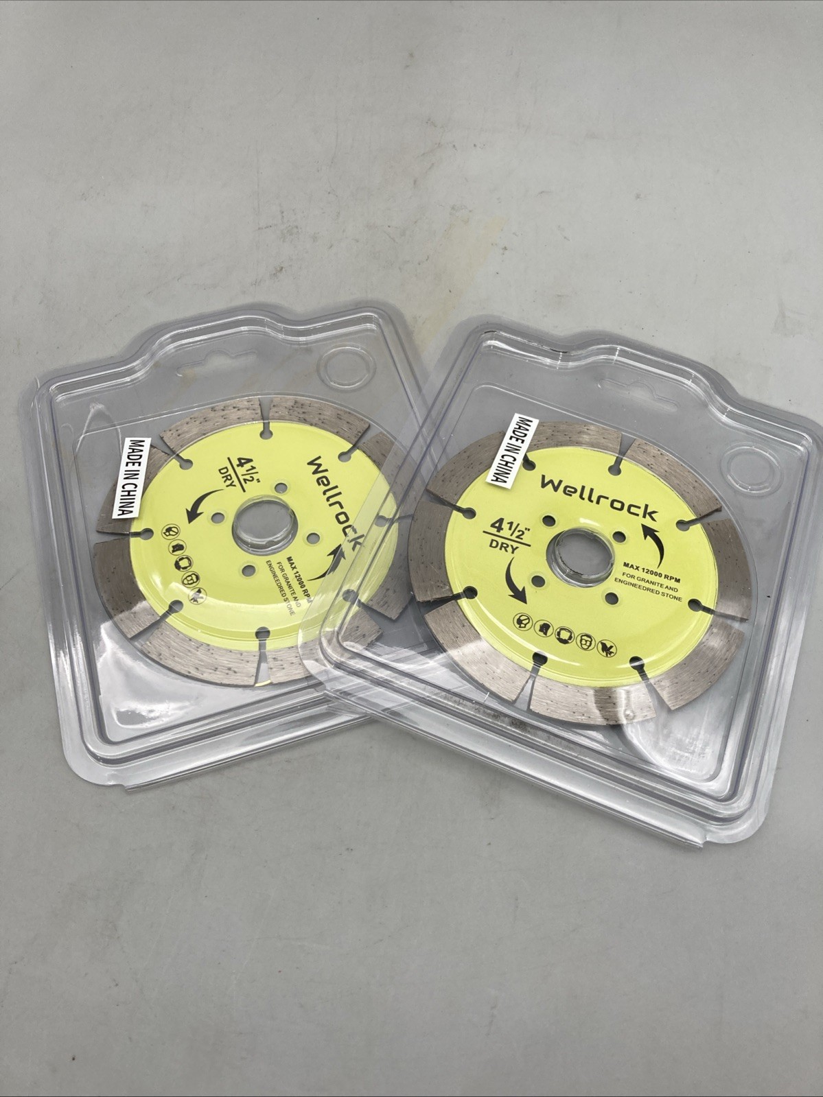 2 Pack Wellrock 4-1/2” DRY Saw Blade Brand New