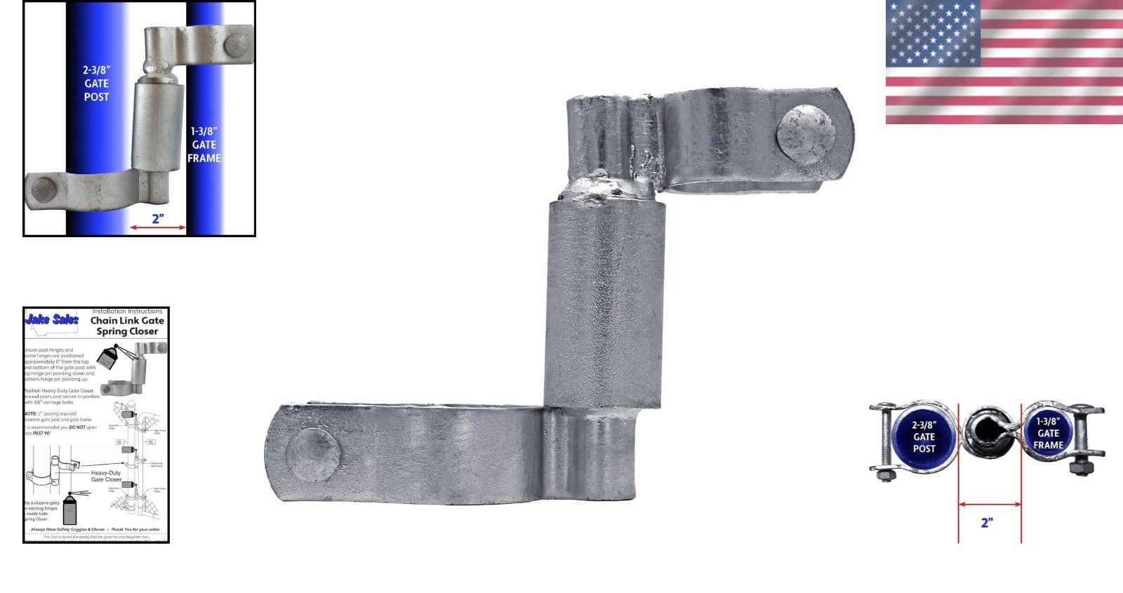 Reliable Chain Link Gate Closer - Self-Closing Design for Easy Operation