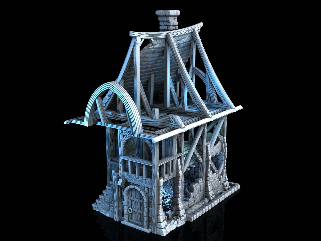 Adrian-3DP4U - Beetroot House Ruin - 28mm