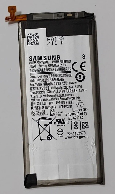 New OEM Samsung Galaxy Z Fold 3 5G EB-BF927ABY SM-F926U 2280mAh Original Battery