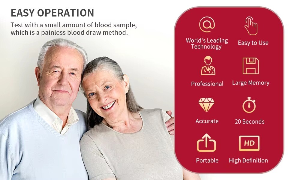 Hemoglobin Test Meter Kit 25 Test Strips & Lancets Home Blood Testing gt