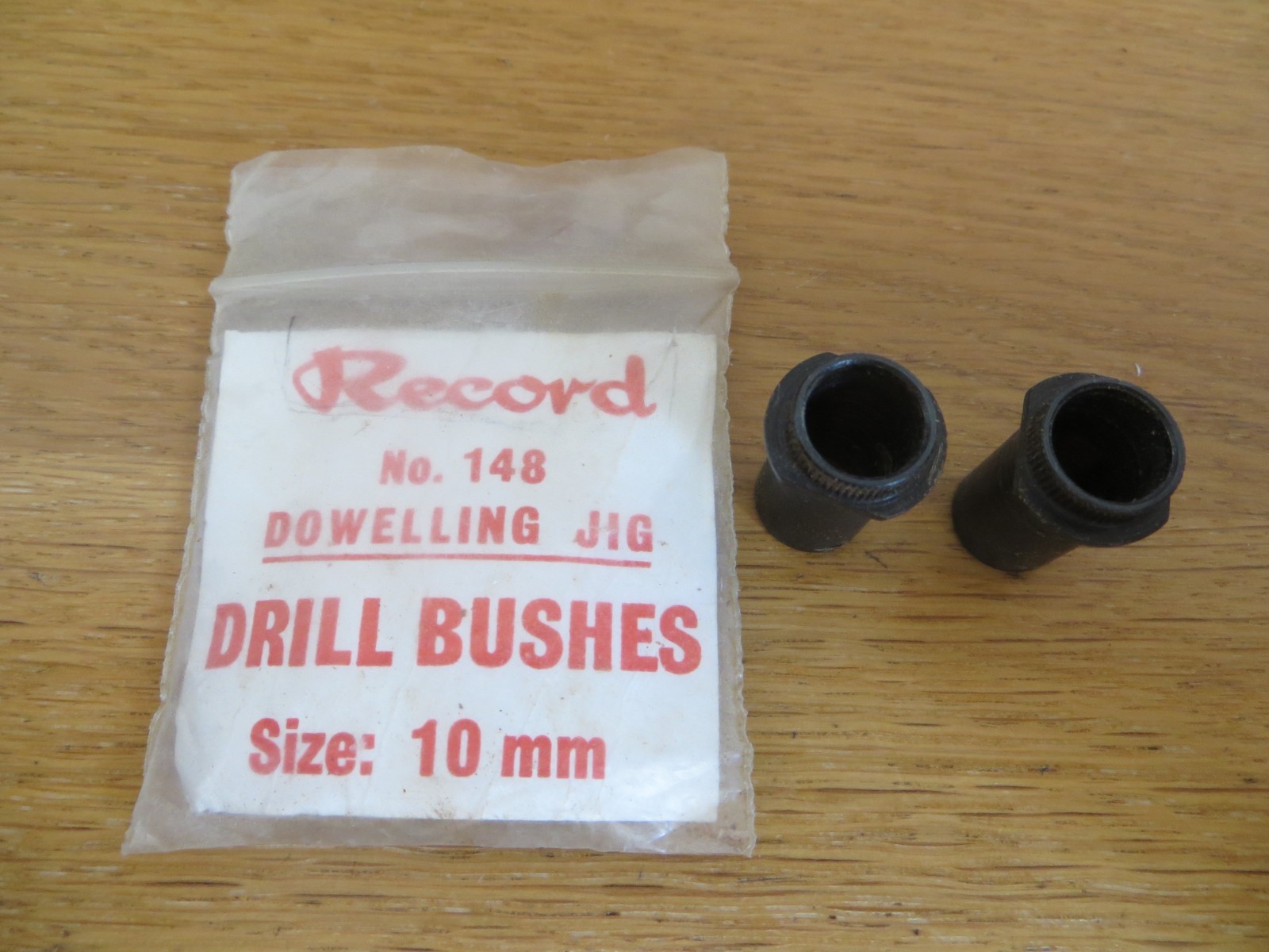 Two Record Drill Bushes for  No 148 Dowelling Jig, Size 10mm