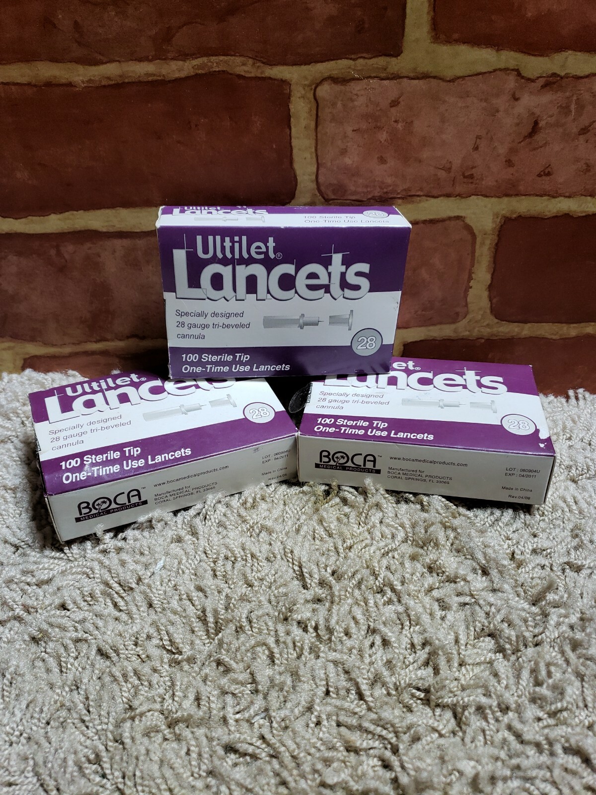 New Sealed Boca Ultilet Lancets Classic 28 Gauge 297 Sterile! EXP2011