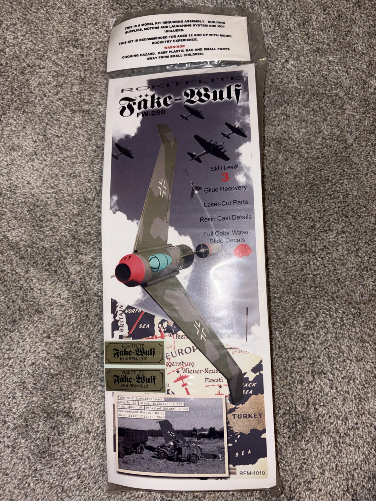 Rokitflite Fake Wulf Model Rocket Kit