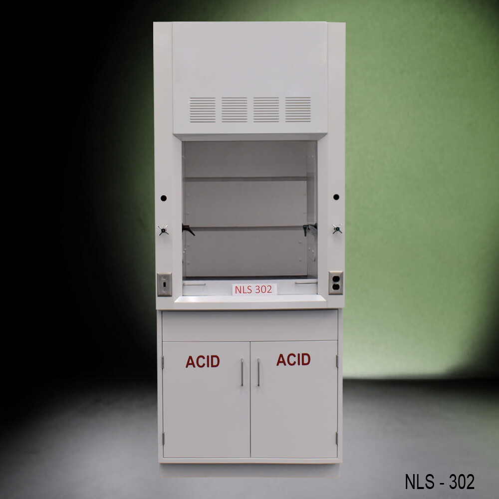 3' Laboratory Fume Hood w/ ACID Storage  / Epoxy Top / Fast Ship / E2-173