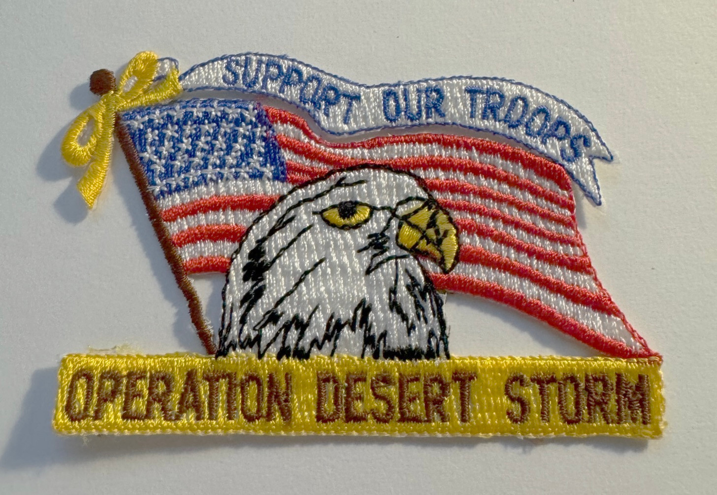 Operation Desert Storm - Support Our Troops Eagle Flag Patch