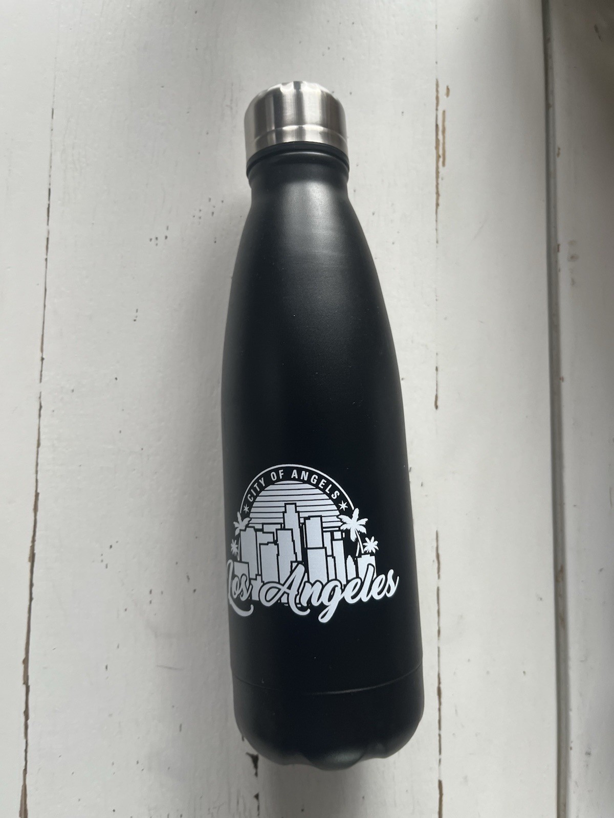 Los Angeles 17 Oz Stainless Steel Souvenir Water Bottle, Reusable Metal