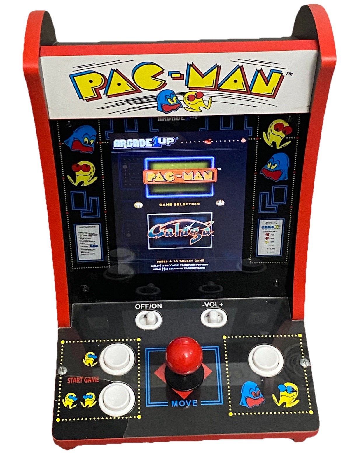 ARCADE 1UP PAC MAN GALAGA TABLE TOP ARCADE GAME MODEL 8295 Includes Adapter