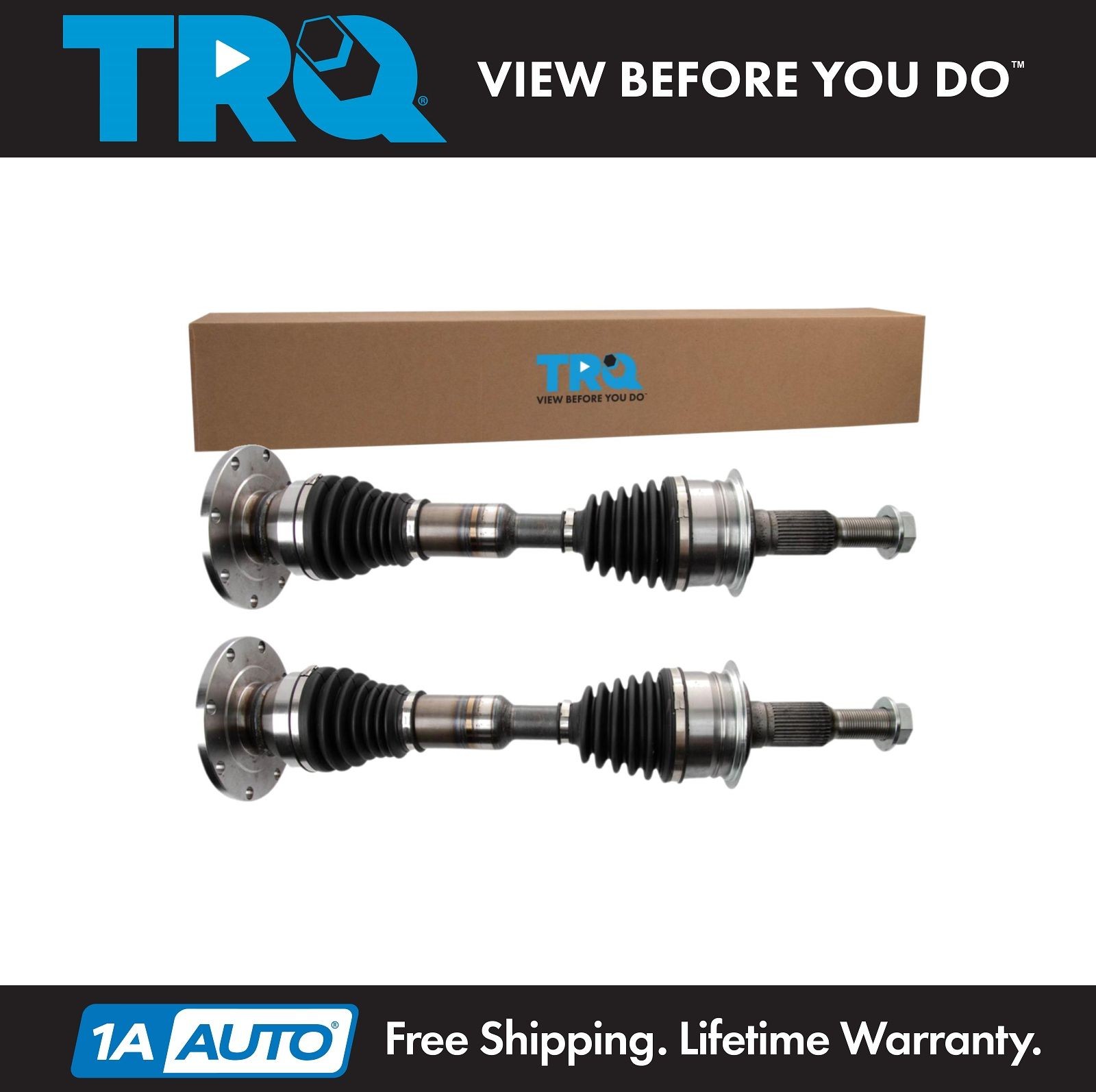 TRQ Front CV Axle Shaft Assembly Set Driver & Passenger Side Fits Chevrolet GMC