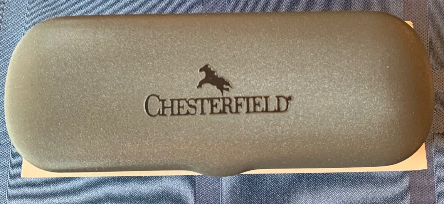 Chesterfield New Hard Clamshell Eyeglass Sunglass Case Gray