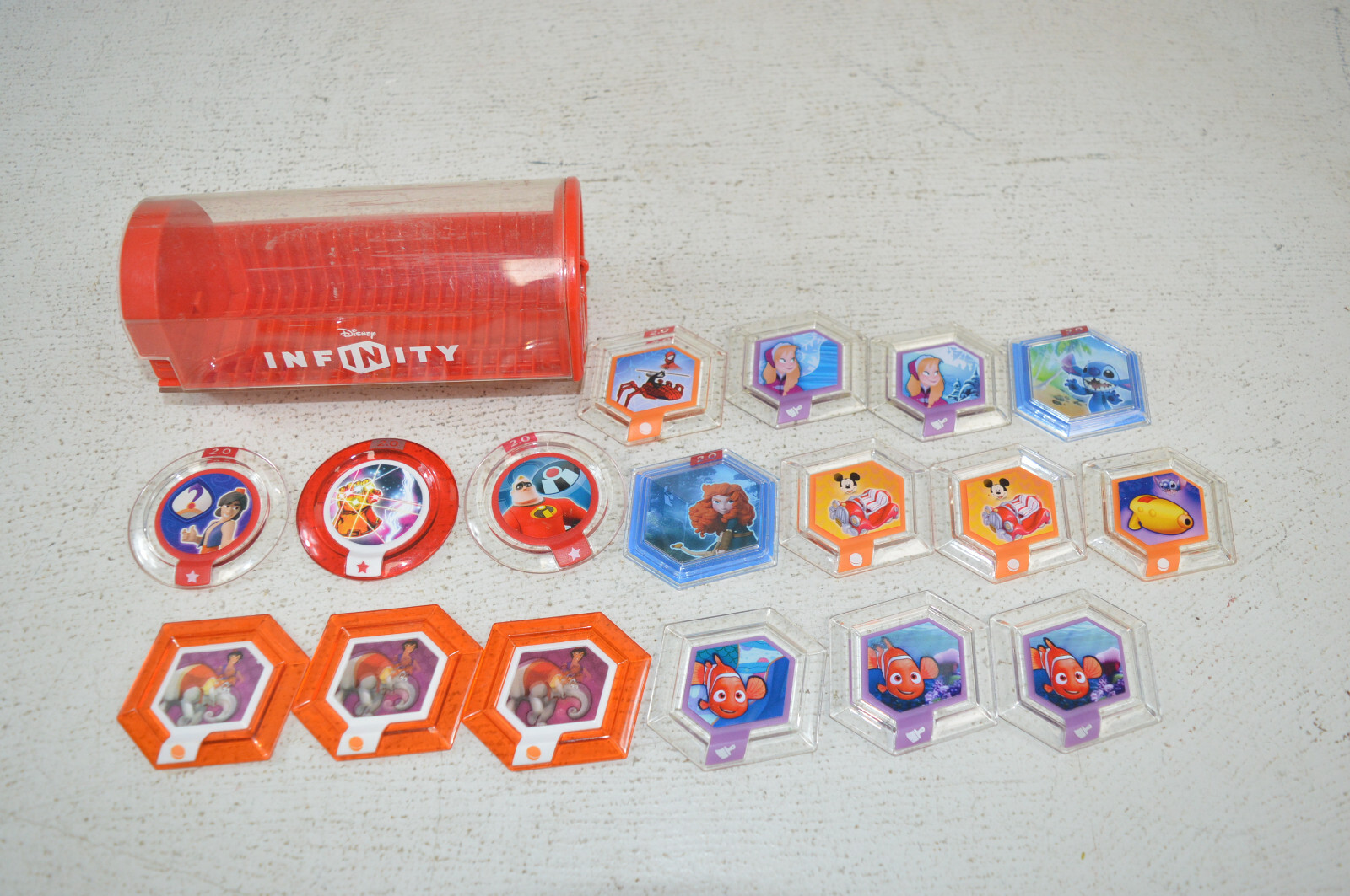 Disney Infinity Lot of 17 Power Discs w/ Case