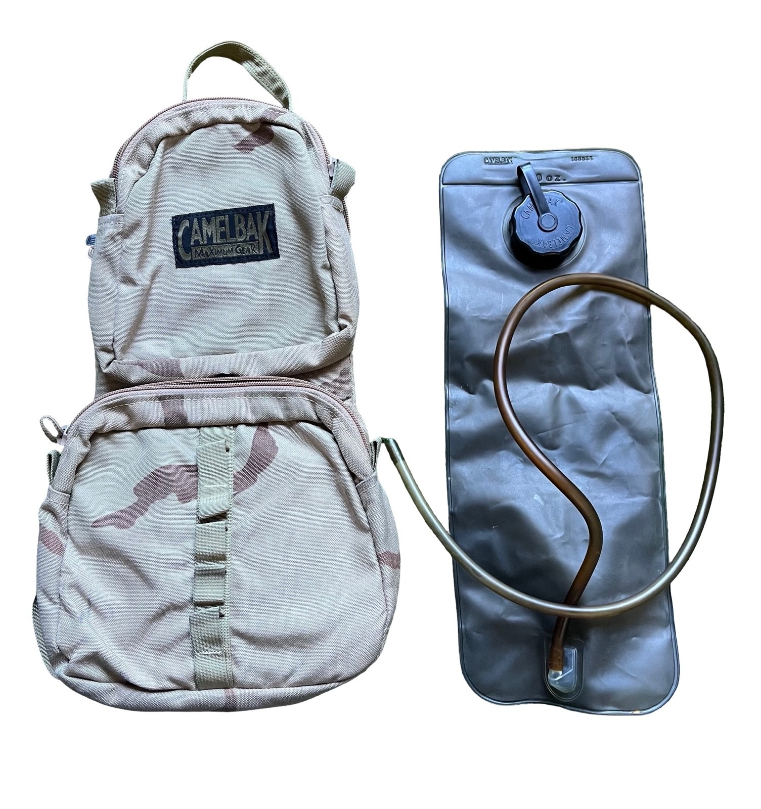 Oldgen GWOT Camelbak M.U.L.E. Maximum Gear DCU Pattern hydration pack + bladder