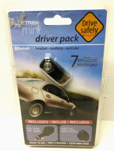 NEW SEALED BLUETREK MINI DRIVER PACK - Bluetooth Headset Charger Car Holder