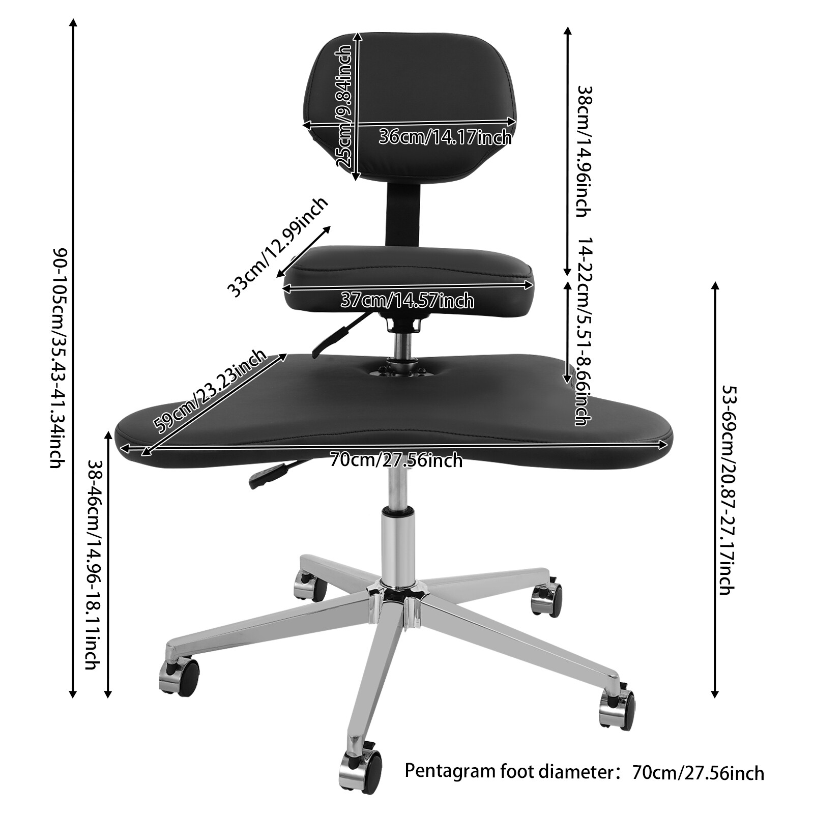 Cross Legged Office Chair, Criss Cross Chair with Wheels, Meditation Chair