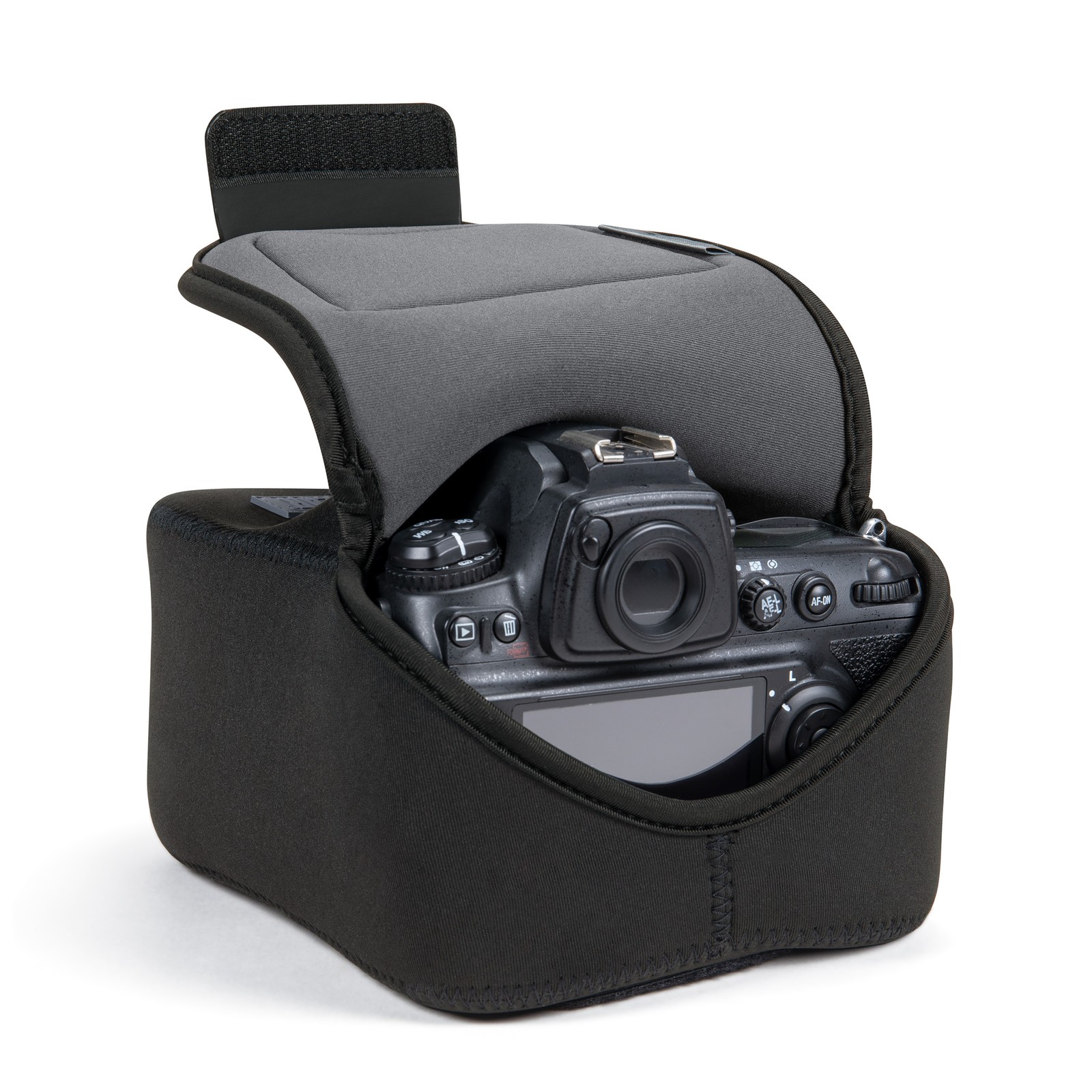 USA Gear Camera Sleeve (Large) for Mid-Size SLRs - Pocket & Belt Loop (Black)