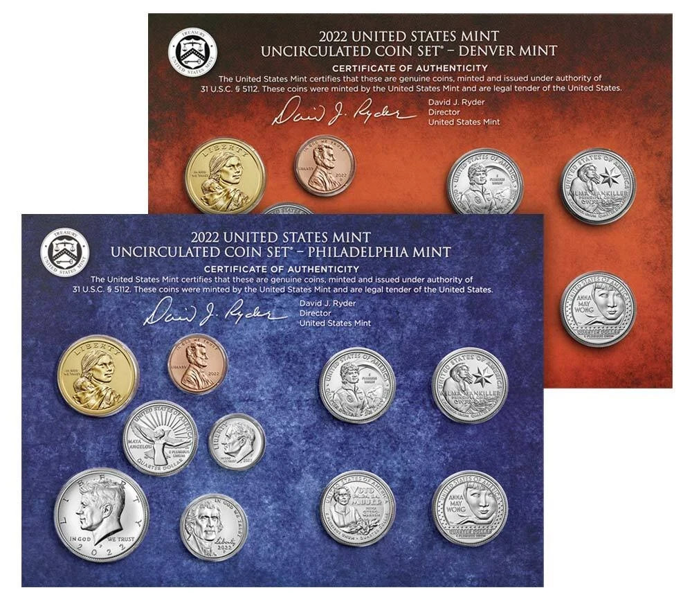 2022 Uncirculated Coin Set  (22RJ) In ORIGINAL UNOPENED US MINT BOX