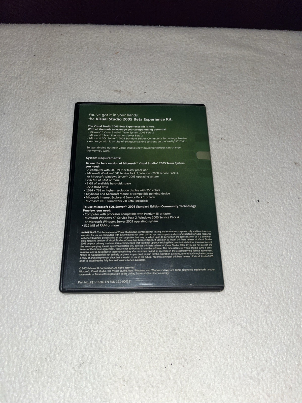 Rare Microsoft Visual Studio 2005 Team Suite Beta 2 (3 CD’s) w/ Wefly
