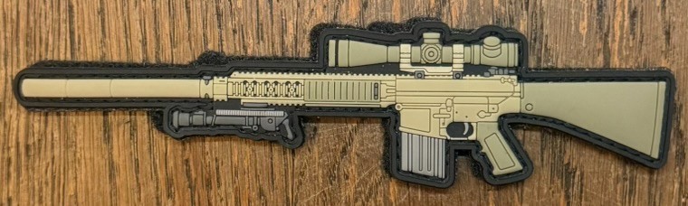 Tiny Crumb KAC Knights M110 SASS Tan Layered PVC Patch Rare