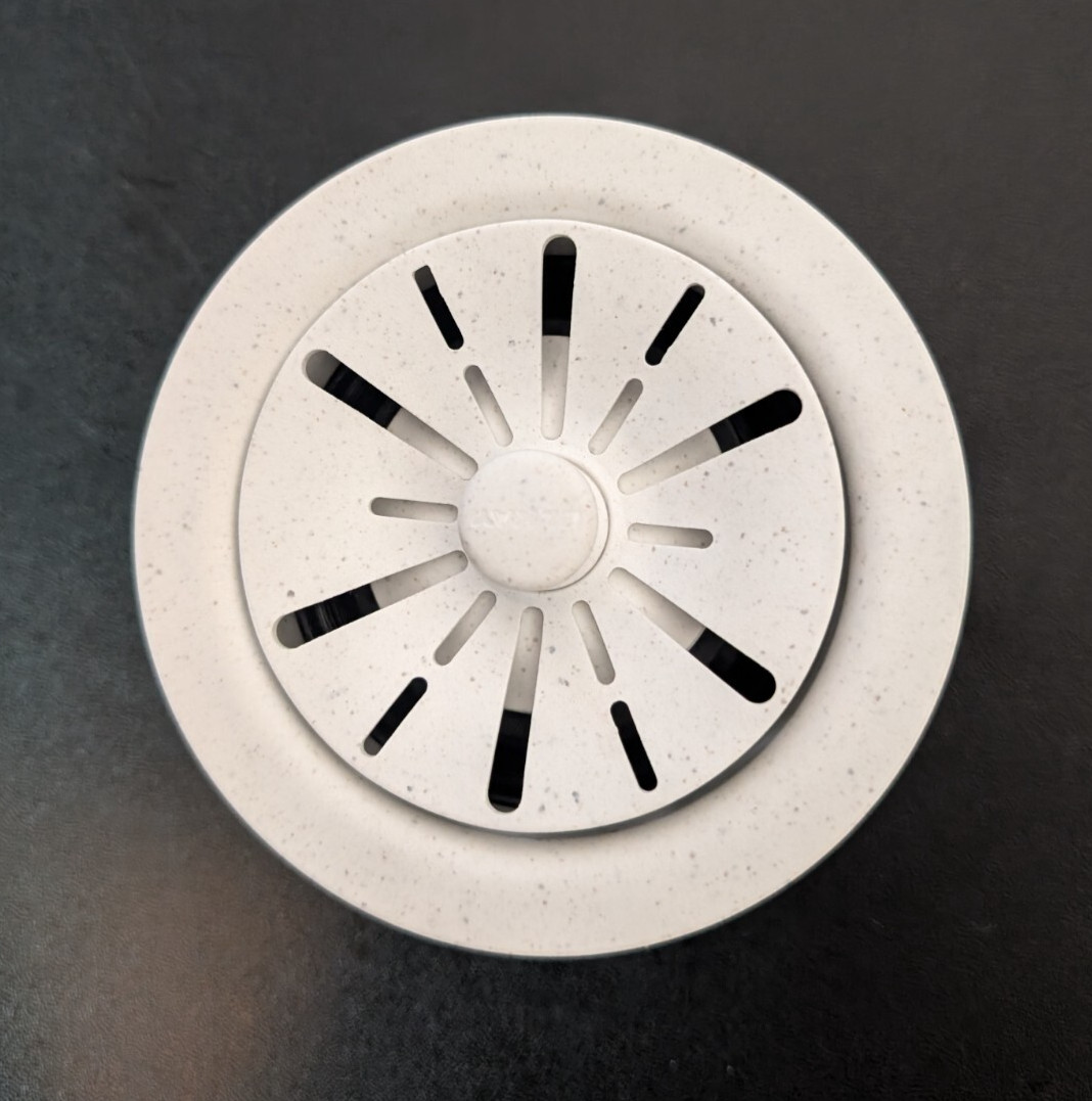 New In Box ELKAY Quartz Perfect Drain Disposer Strainer and Flange - White