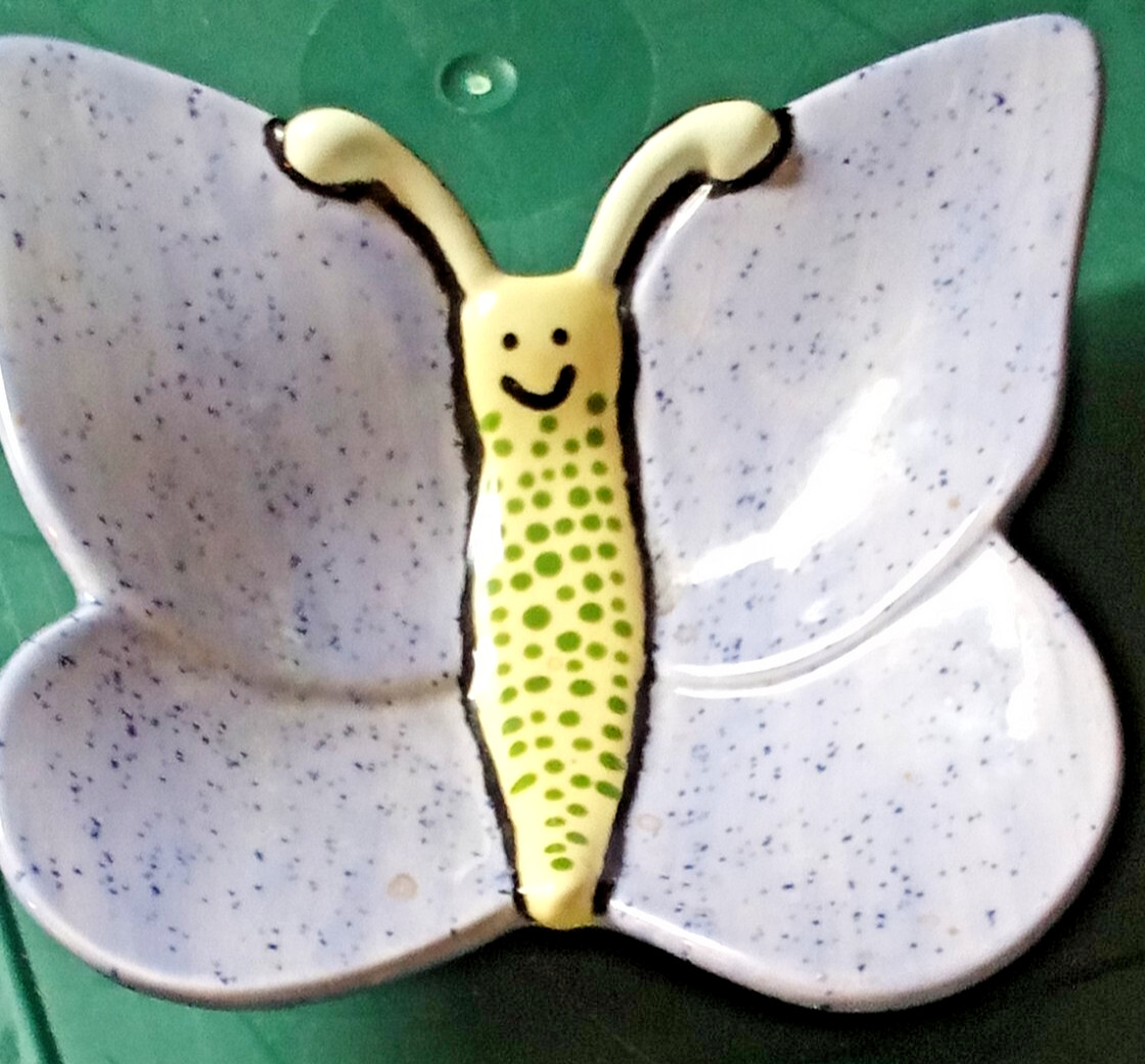 Ceramic Butterfly trinket Dish