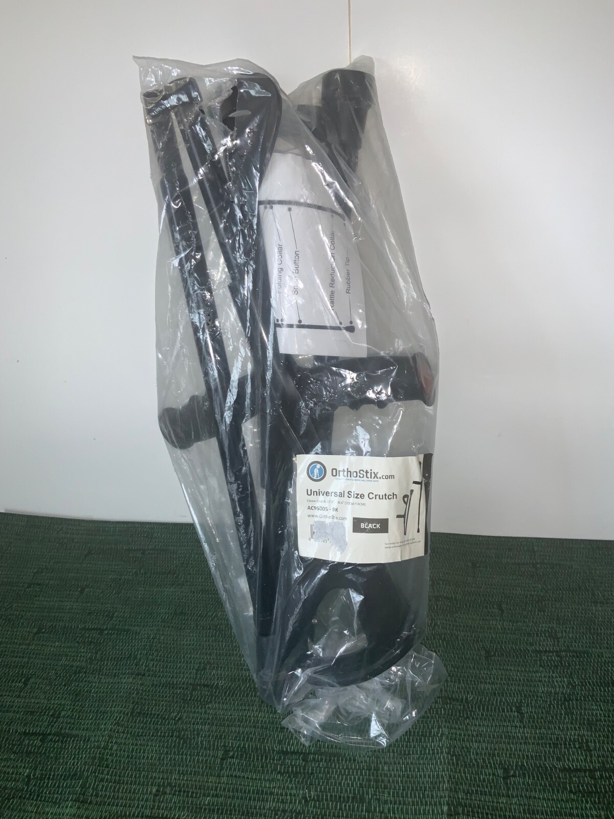 Orthostix- Pair of Universal Size Elbo Crutches 27.5- 36.6” AC95005- BK