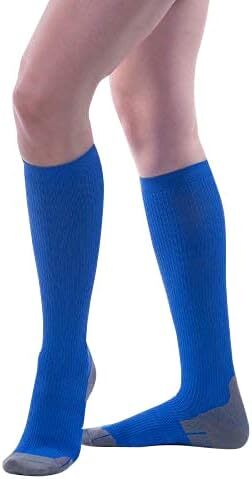 Allegro Athletic Compression Recovery Sock, Knee High, Closed Toe, Small 15-20mm