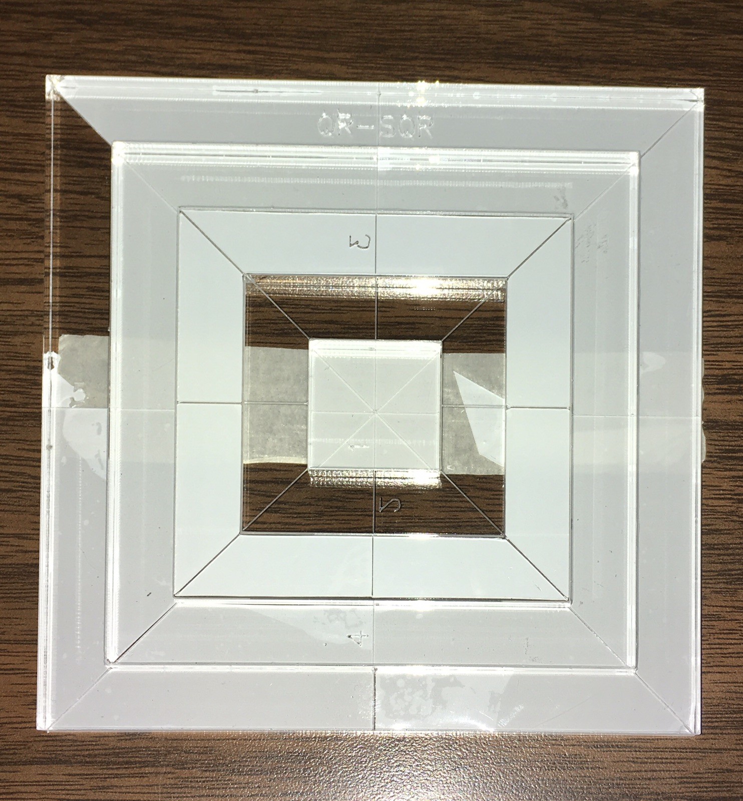 (1/4" Thick) Quilter's Rule Nested Squares Set, 1"-5" Finished Sizes (READ!)