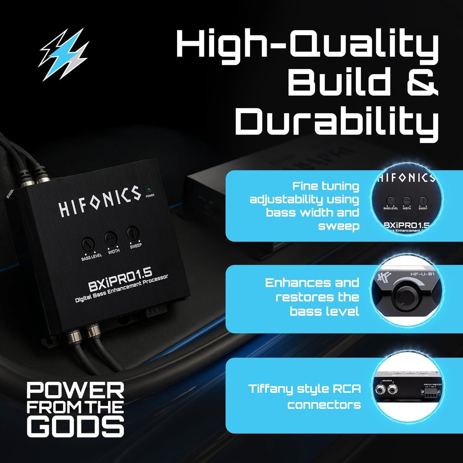 Bass Enhancer, Digital Processor with Dash Mount Remote Control, Integration ...